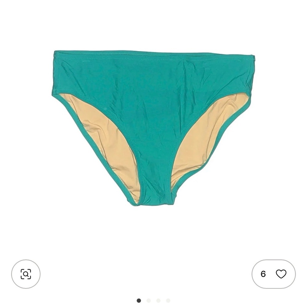 JCREW TEAL 2X SWIMWEAR TANKINI BIKINI BOTTOM FULLY LINED NEW!